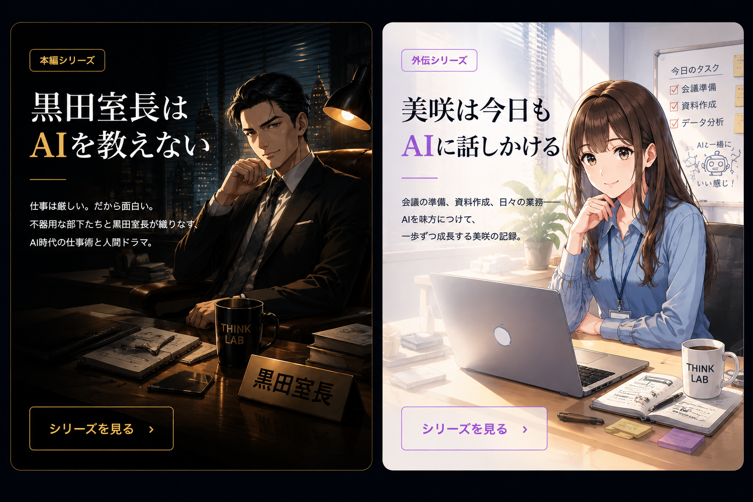 黒田室長はAIを教えない、美咲は今日もAIに話しかける シリーズビジュアル